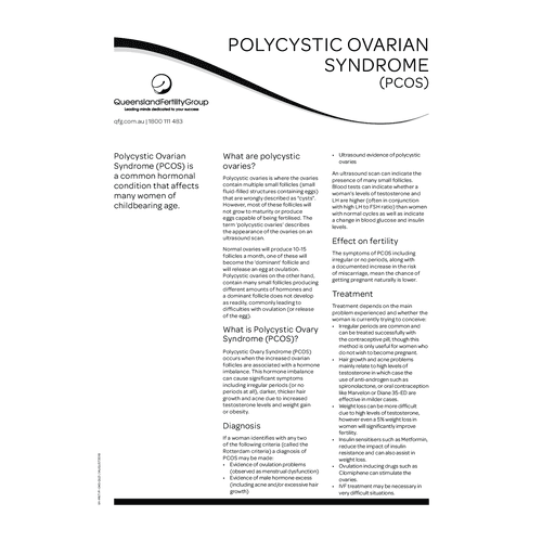 Polycystic Ovarian Syndrome (PCOS) fact sheet