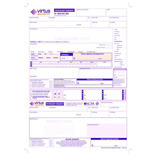 Pathology request (printable)