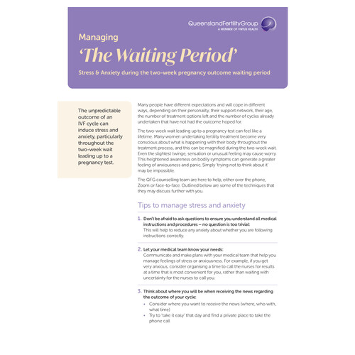 Managing the Waiting Period 